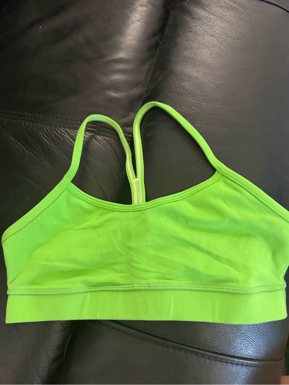 lululemon athletica Neon Lime Strappy Sports Bralette